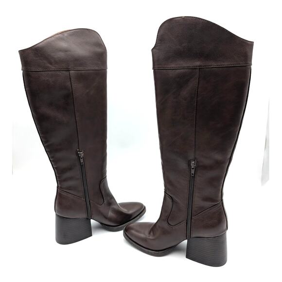 Korks Scarlet Western Boots Women's Side Zip Dark Brown Size US6M EU36.5 - Picture 5 of 14
